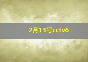 2月13号cctv6