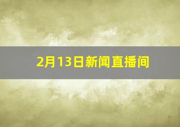 2月13日新闻直播间