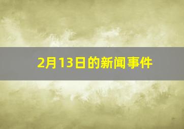 2月13日的新闻事件