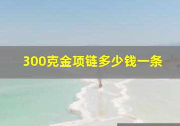 300克金项链多少钱一条