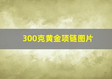 300克黄金项链图片