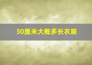 30厘米大概多长衣服