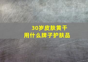 30岁皮肤黄干用什么牌子护肤品