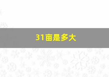 31亩是多大