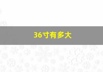 36寸有多大