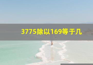 3775除以169等于几