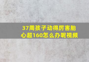 37周孩子动得厉害胎心超160怎么办呢视频