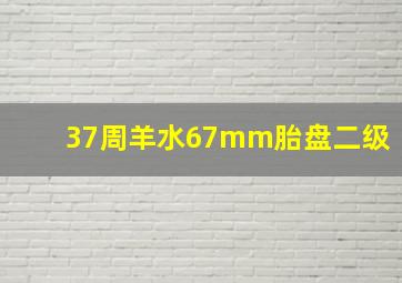 37周羊水67mm胎盘二级