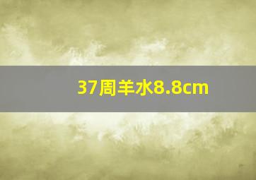 37周羊水8.8cm