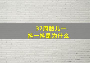 37周胎儿一抖一抖是为什么