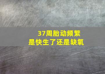 37周胎动频繁是快生了还是缺氧