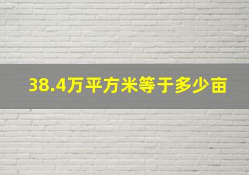 38.4万平方米等于多少亩