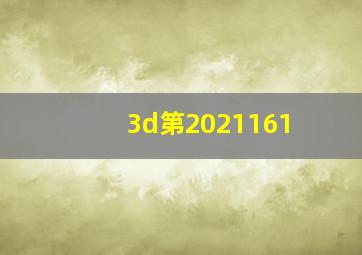 3d第2021161