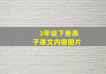 3年级下册燕子课文内容图片