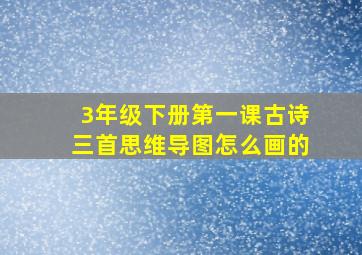 3年级下册第一课古诗三首思维导图怎么画的