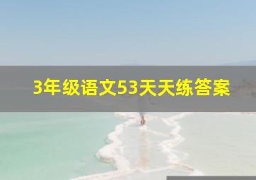 3年级语文53天天练答案