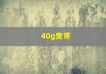 40g宽带