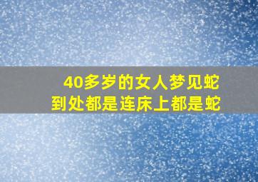 40多岁的女人梦见蛇到处都是连床上都是蛇