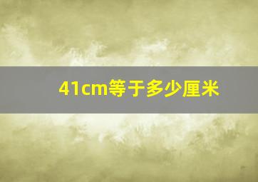 41cm等于多少厘米