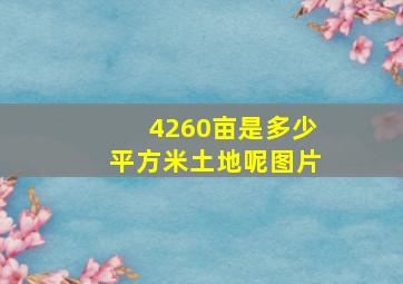 4260亩是多少平方米土地呢图片