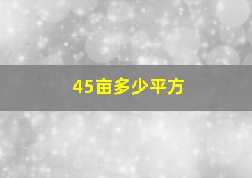 45亩多少平方