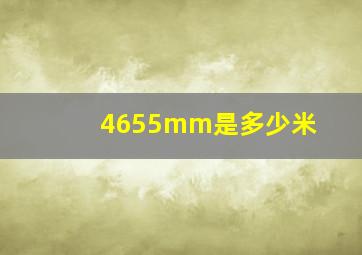 4655mm是多少米