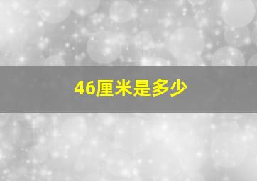 46厘米是多少