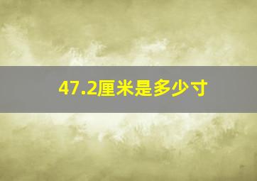 47.2厘米是多少寸