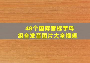 48个国际音标字母组合发音图片大全视频