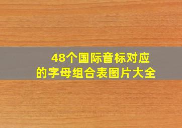 48个国际音标对应的字母组合表图片大全