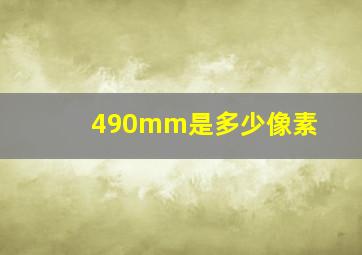 490mm是多少像素