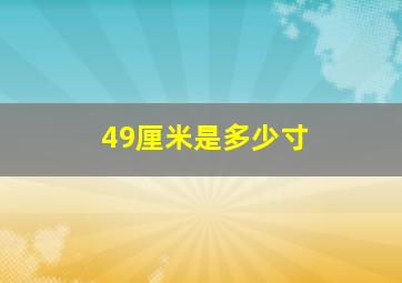 49厘米是多少寸