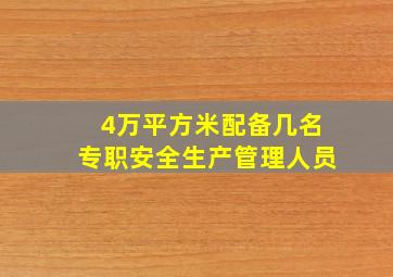 4万平方米配备几名专职安全生产管理人员