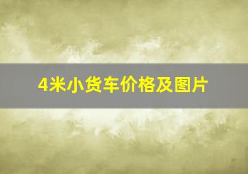 4米小货车价格及图片