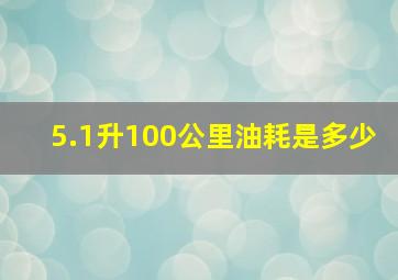 5.1升100公里油耗是多少