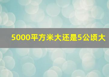 5000平方米大还是5公顷大