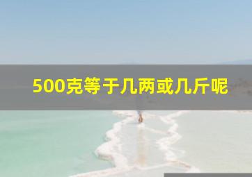 500克等于几两或几斤呢