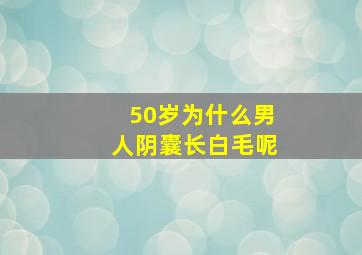 50岁为什么男人阴囊长白毛呢