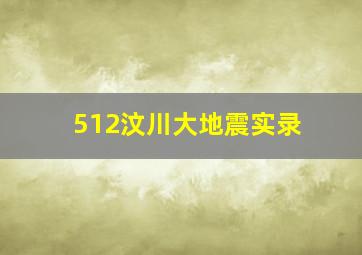 512汶川大地震实录