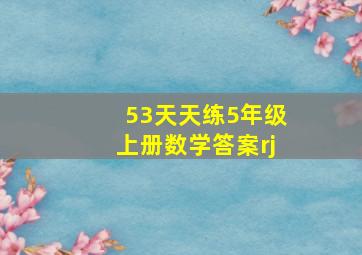 53天天练5年级上册数学答案rj