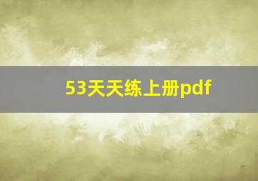 53天天练上册pdf