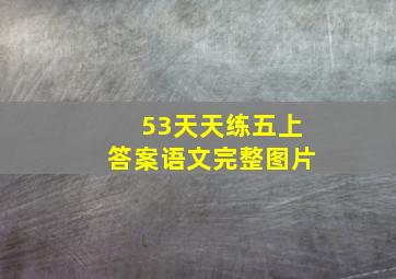 53天天练五上答案语文完整图片