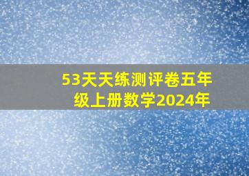 53天天练测评卷五年级上册数学2024年