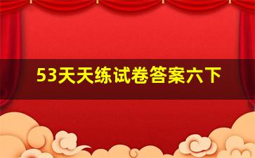 53天天练试卷答案六下