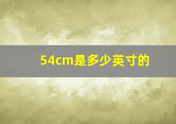 54cm是多少英寸的