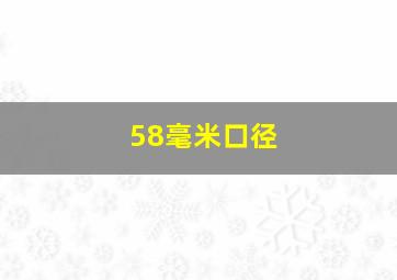 58毫米口径