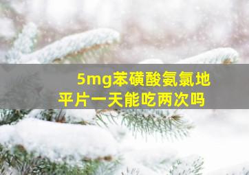 5mg苯磺酸氨氯地平片一天能吃两次吗