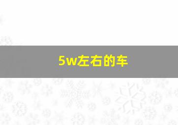 5w左右的车