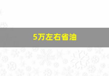 5万左右省油