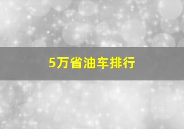 5万省油车排行